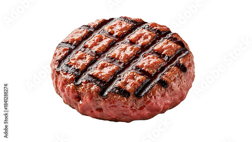 ia generated. Ground beef patty isolated on transparent background
