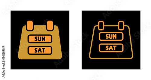 Weekend Getaway Icon Design
