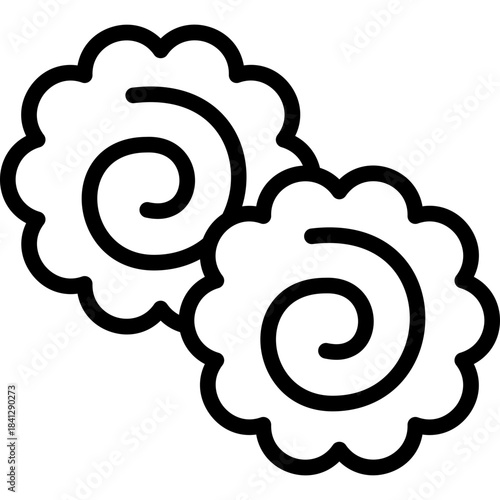 Illustration of Narutomaki Fish Cakes In Line