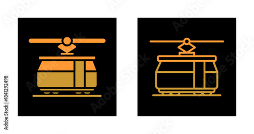 Tram Car Icon Design