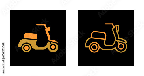 Motor Scooter Icon Design