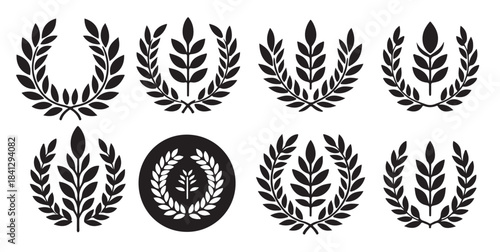  laurel sign illustration icon logo illustration