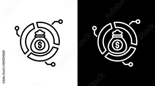 Mutual Funds With Icon Set Design