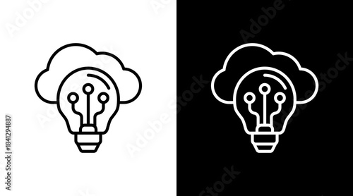 Technology With Icon Set Design