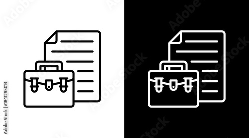 Portfolio With Icon Set Design