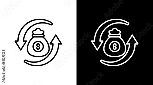 Investment Returns With Icon Set Design