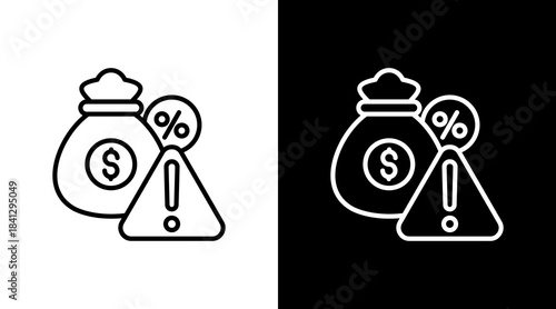 Investment Risk With Icon Set Design