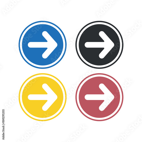Free Download Right arrow icon vector design template - GFXLoad