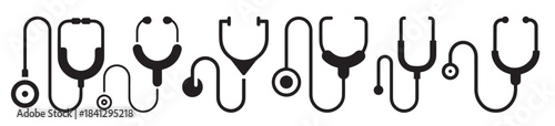 healthcare logo stethoscope icon vector symbol for medical 