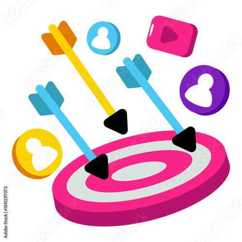 Creative design icon of target person 