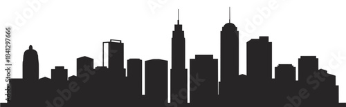 hong kong city silhouette isolated on a white background