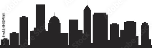 houston city skyline silhouette isolated on a white background 