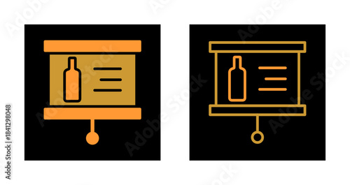 Wine Presentation Icon Design
