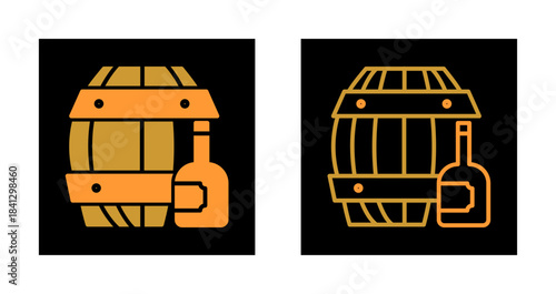 Wine Barrel Icon Design