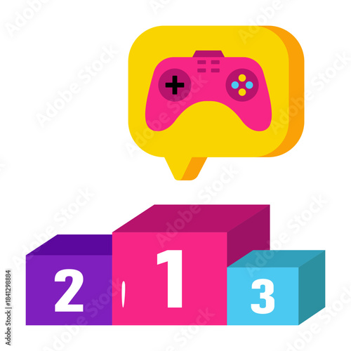 Position ranking board, icon of sports leaderboard