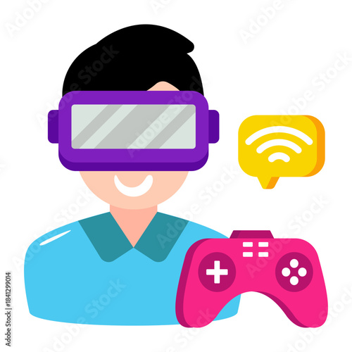 Premium download icon of vr gaming 
