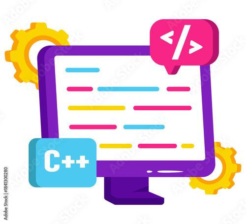 Unique design illustration of system coding