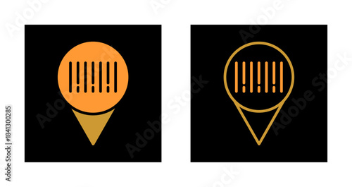 Barcode Location Icon Design