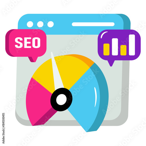 Modern design illustration of web speed optimization 