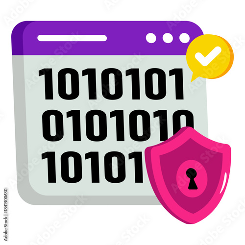 An illustration design of secure binary data 