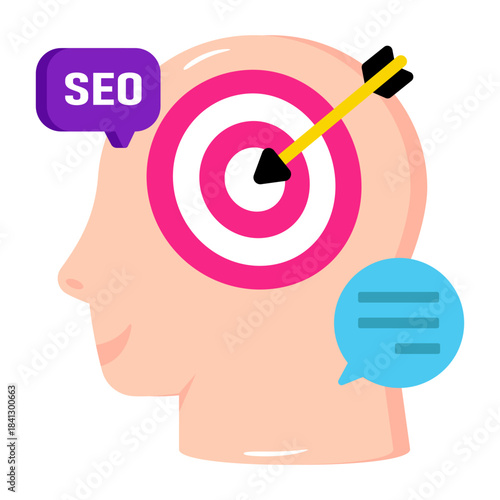 Creative design illustration of target person 