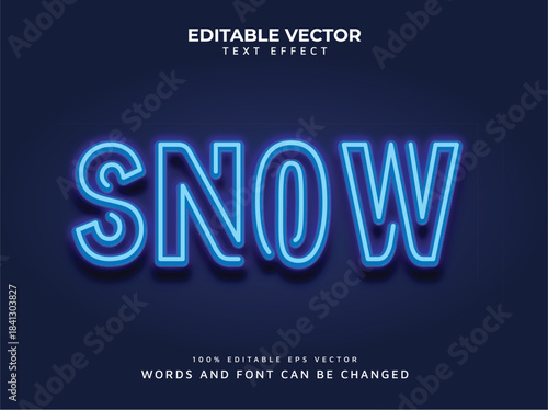 Vector Neon Text Effect 