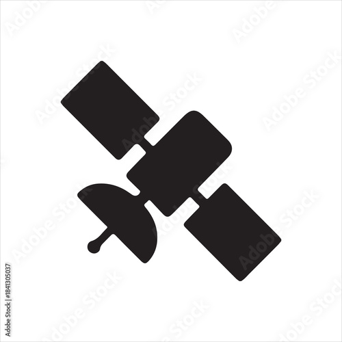  Illustrator Vector Satellite dish modern global communications technology silhouette