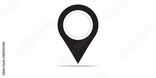 pin point icon. red map location pointer symbol isolated on white background
