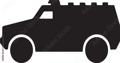  Vector Illustrator Armored Car Police Vehicle Design Silhouette