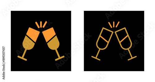 Champagne Toast Icon Design