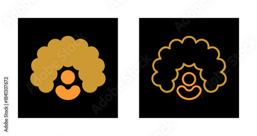 Clown Wig Icon Design
