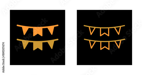 Bunting Flags Icon Design