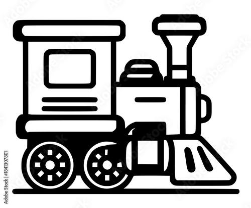 Vintage Steam Train Adventures | Clean, isolated vector art for creative projects.