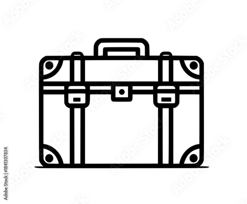 Timeless Journeys: Vintage Suitcase Adventure | Clean, isolated vector art for creative projects.