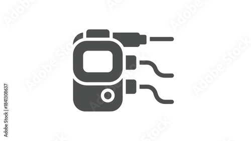 Vector illustration of a smartwatch with charging cables and connectors, Generative AI