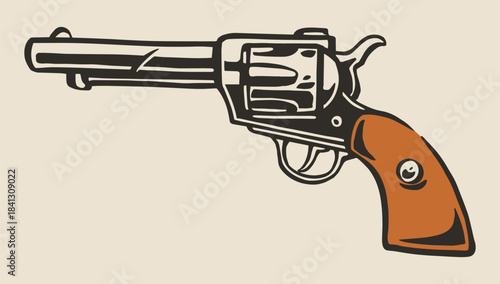 Retro revolver art