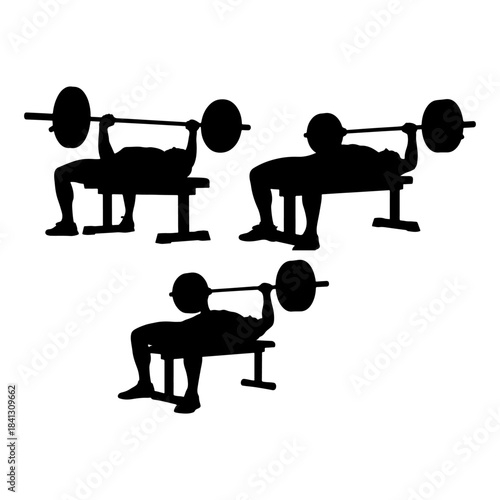weight lifter taking excerice gym silhouette pack