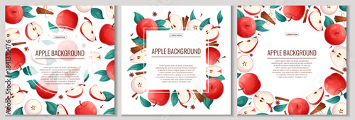 A set of colorful backgrounds with sea buckthorn twigs and berries. The concept of autumn, tea drinking. Vector illustration for the design of posters, flyers, postcards and invitations