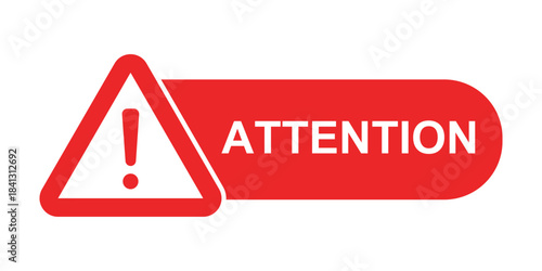 Red octagon stop sign icon for attention and warning