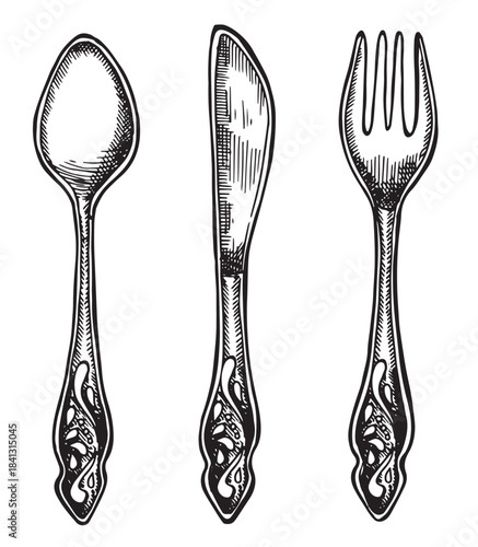 Set of spon vector illustration