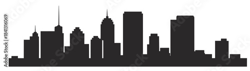 city building black silhouette isolated on a white background