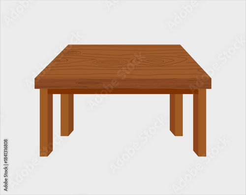 wood table top on isolated background Tables furniture of wood, interior wooden desks