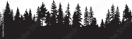 forest vector silhouette illustration