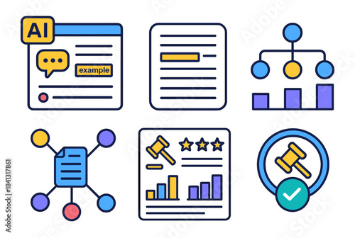 Ai tools and data analytics concept with charts and diagrams