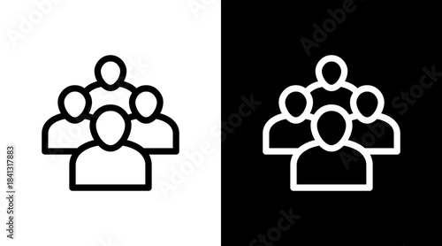 Teamwork With Icon Set Design