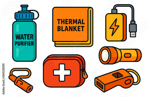 Essential emergency survival kit equipment for outdoor adventures