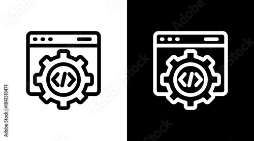Web Development With Icon Set Design