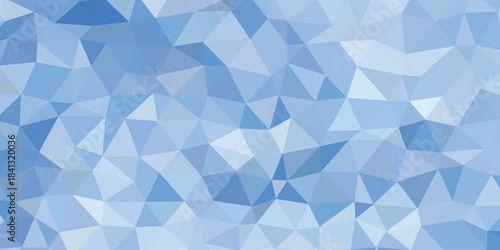 n abstract geometric pattern featuring various shades of blue polygons