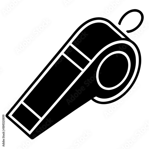 metal whistle isolated