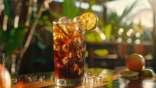 Video A refreshing drink with a squeeze of citrus, perfect for a casual gathering or outdoor event